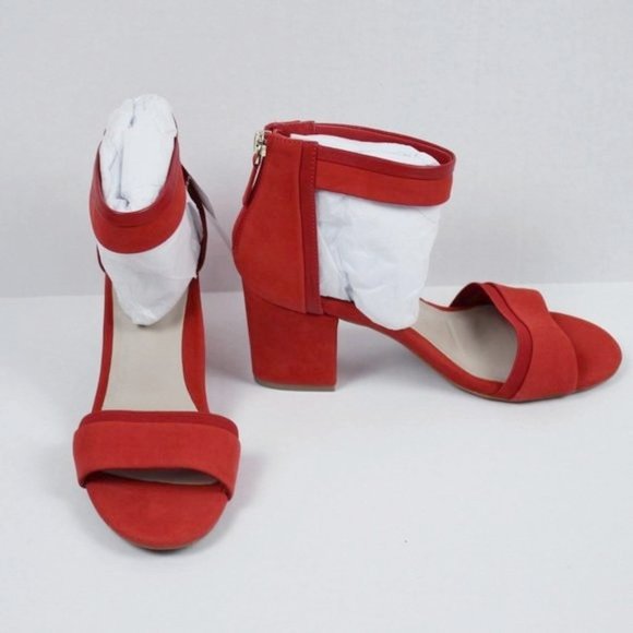 Via Bleu Shoes - NWT Via Bleu Red Leather Priscilla Cuff Sandal 7M